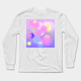 Pink Violet Bubbles Long Sleeve T-Shirt